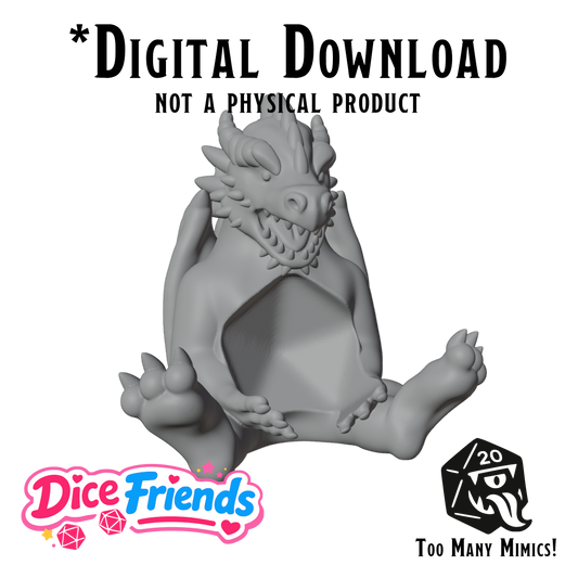 Dice Friends: Pamela the Red Dragon STL
