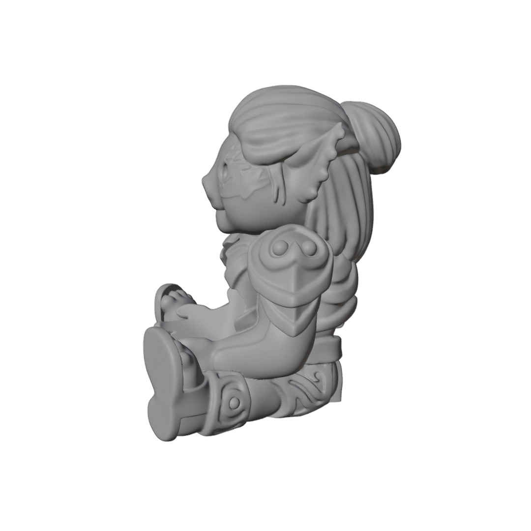 Dice Friends: Lae'zel the Githyanki Fighter STL